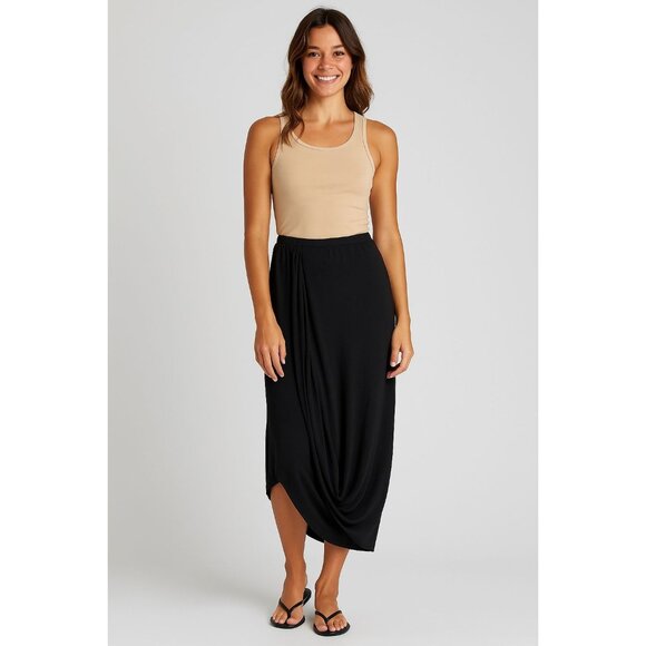 FP Beach by Free People “Daphne” Draped Coastal Luxe Asymmetrical Skirt Sz Small - Picture 1 of 8